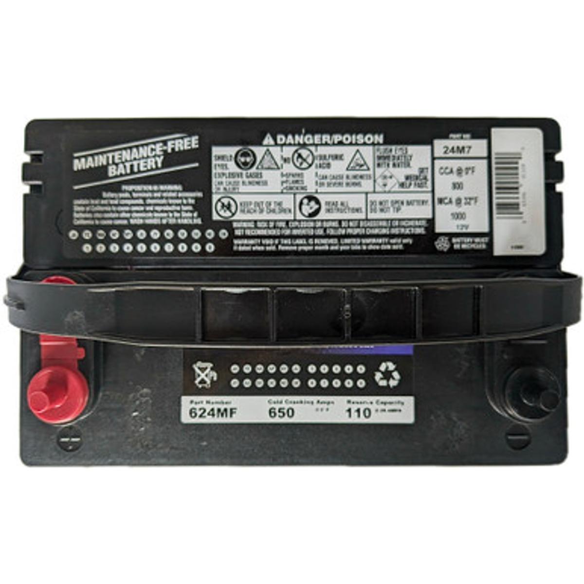 キテルグマ MaxPower-D 624MF 12V 115RC 650CCA Sealed Lead Acid (Group 24)
